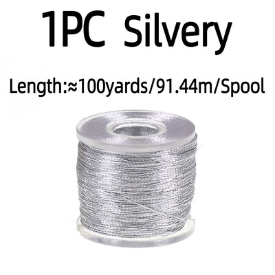 100 jardų / ritės meškerės statymas, metalinis siūlas, nailono pluoštas