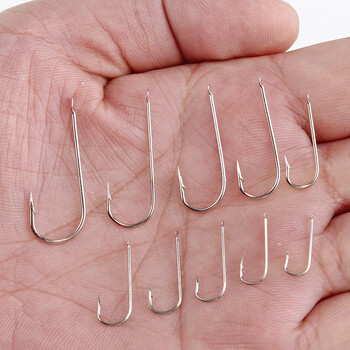 FTK Barbed Fish Hook Fishhook 100PCS/LOT Μέγεθος1#-Μέγεθος10# Ανθρακούχο ατσάλι Jigging Carp Anzol Fishhooks Είδη ψαρέματος