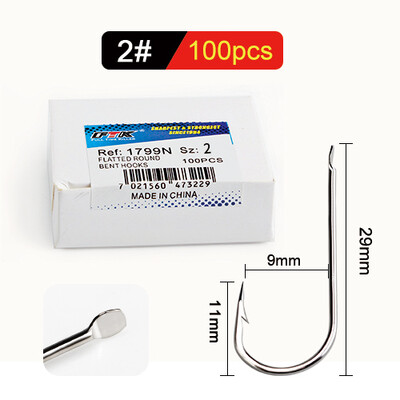 FTK bodljikava udica za ribu Udica 100KOM/PARIJA Veličina 1#-Veličina10# Pribor za pecanje od visokougljičnog čelika za šaranske udice Anzol