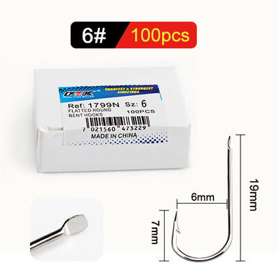 FTK bodljikava udica za ribu Udica 100KOM/PARIJA Veličina 1#-Veličina10# Pribor za pecanje od visokougljičnog čelika za šaranske udice Anzol