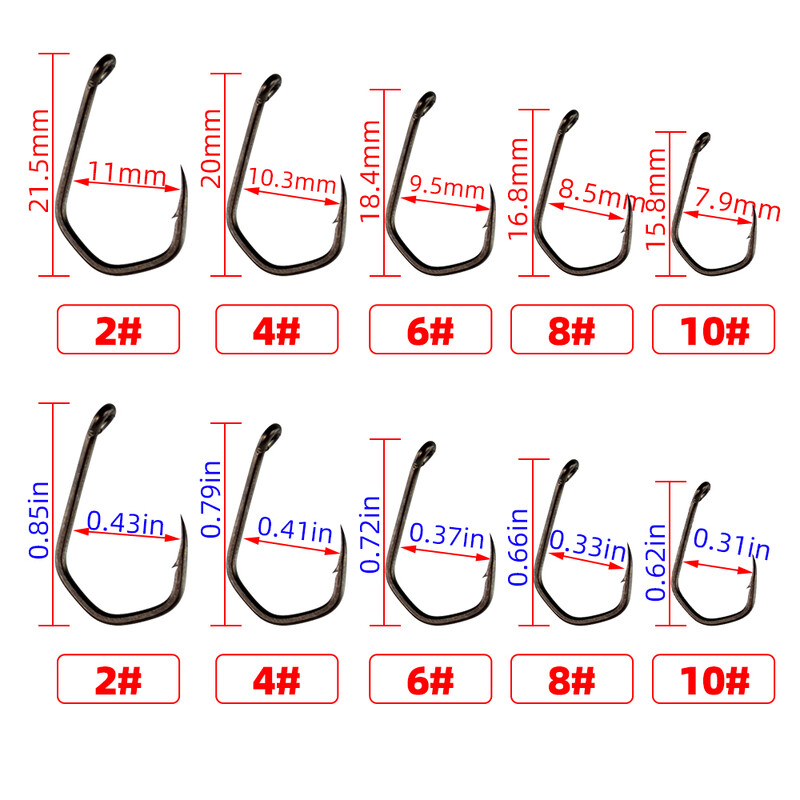 Hirisi 15 ks PTFE potiahnuté rybárske háčiky s vysokou uhlíkovou oceľou s mikro ostňami a okom, príslušenstvo na rybárske háčiky na kapor X919