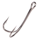 Sea.Yolo 10 ks rybárskych háčikov na návnady z vysoko uhlíkovej ocele, dvojité háčiky s protihrotmi, rybárske potreby, háčiky na červy na rybárske príslušenstvo na lov ostriežov a kaprov.