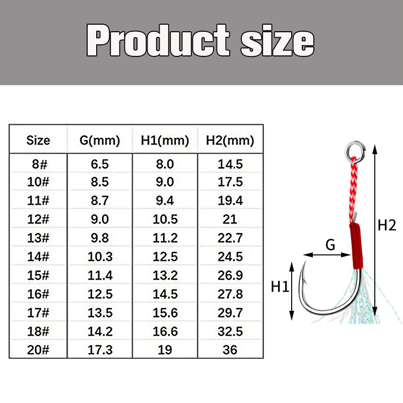 10 ks/sada uhlíkových oceľových liatych jigových rybárskych háčikov s niťou, pierkovou návnadou, rybárskymi potrebami na pomalé jiggingové návnady, príslušenstvom