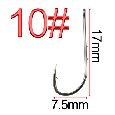 50 ks dvojitý zadný tŕň, zahnutý rybársky háčik, dlhá rukoväť, trubica, morský rybársky háčik, protihrot s krúžkom, háčik s krivou ústnou stranou