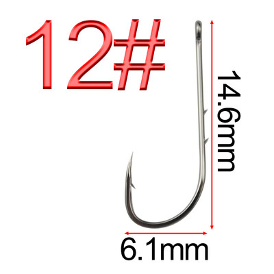 50 ks dvojitý zadný tŕň, zahnutý rybársky háčik, dlhá rukoväť, trubica, morský rybársky háčik, protihrot s krúžkom, háčik s krivou ústnou stranou