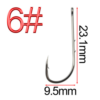 50 ks dvojitý zadný tŕň, zahnutý rybársky háčik, dlhá rukoväť, trubica, morský rybársky háčik, protihrot s krúžkom, háčik s krivou ústnou stranou