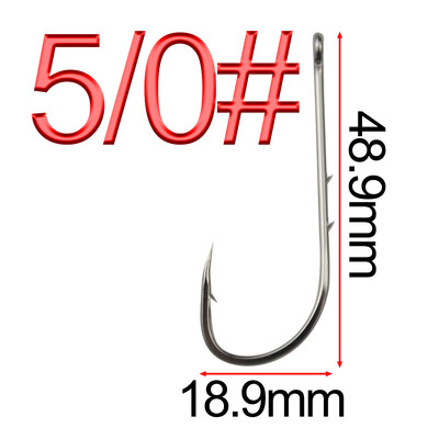 50 ks dvojitý zadný tŕň, zahnutý rybársky háčik, dlhá rukoväť, trubica, morský rybársky háčik, protihrot s krúžkom, háčik s krivou ústnou stranou