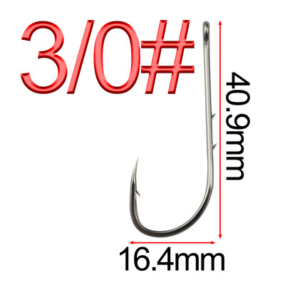 50 ks dvojitý zadný tŕň, zahnutý rybársky háčik, dlhá rukoväť, trubica, morský rybársky háčik, protihrot s krúžkom, háčik s krivou ústnou stranou