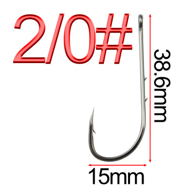50 ks dvojitý zadný tŕň, zahnutý rybársky háčik, dlhá rukoväť, trubica, morský rybársky háčik, protihrot s krúžkom, háčik s krivou ústnou stranou