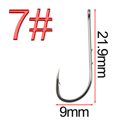 50 ks dvojitý zadný tŕň, zahnutý rybársky háčik, dlhá rukoväť, trubica, morský rybársky háčik, protihrot s krúžkom, háčik s krivou ústnou stranou