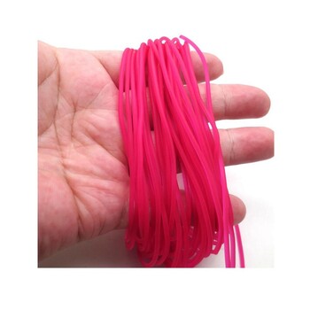 Νέα 10M Pink Rubber Solid Elastic Rubber Line for Fishing Traditional Level Στρογγυλό Ελαστικό Σχοινί Δεμένο Σχοινί Διάμετρος ψαριού 1,6mm