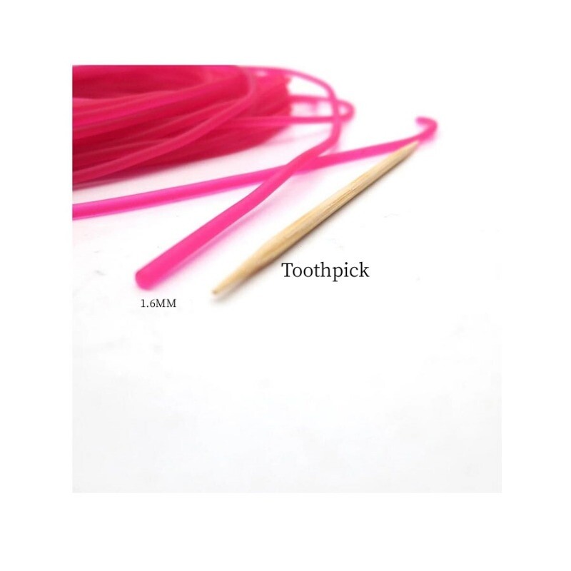 Naujas 10M rožinės gumos tvirtas elastinis guminis valas, skirtas žvejybai Tradicinio lygio apvalus elastinis lynas surištas valas žuvies skersmuo 1,6 mm