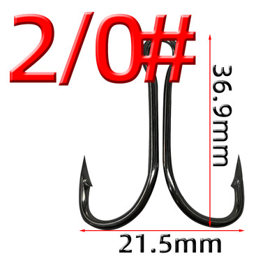 50 komada Dvostruka udica za pecanje, ručica od ugljičnog čelika, bodljikava udica za pecanje šarana, vezanje mušica, meki mamac, dodaci za ribu