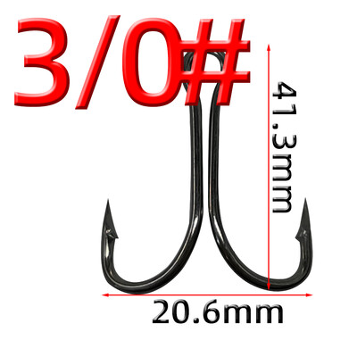50 komada Dvostruka udica za pecanje, ručica od ugljičnog čelika, bodljikava udica za pecanje šarana, vezanje mušica, meki mamac, dodaci za ribu