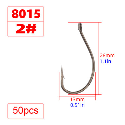 50 ks potiahnutých háčikov s ostňami z vysoko uhlíkovej ocele, balenie kaprových rybárskych háčikov v originálnej maloobchodnej krabici