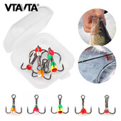 VTAVTA 5vnt./Dėžutė 8# 10# 12# 14# Žieminės žūklės kabliukai Didelės anglies plieno kabliukai Balansuotojams Poledinės žiemos žūklės reikmenys