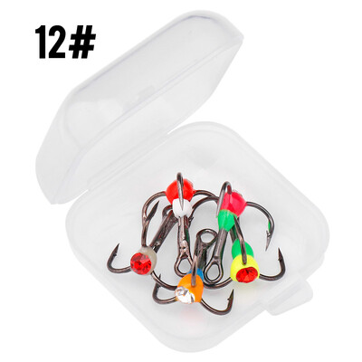 VTAVTA 5vnt./Dėžutė 8# 10# 12# 14# Žieminės žūklės kabliukai Didelės anglies plieno kabliukai Balansuotojams Poledinės žiemos žūklės reikmenys