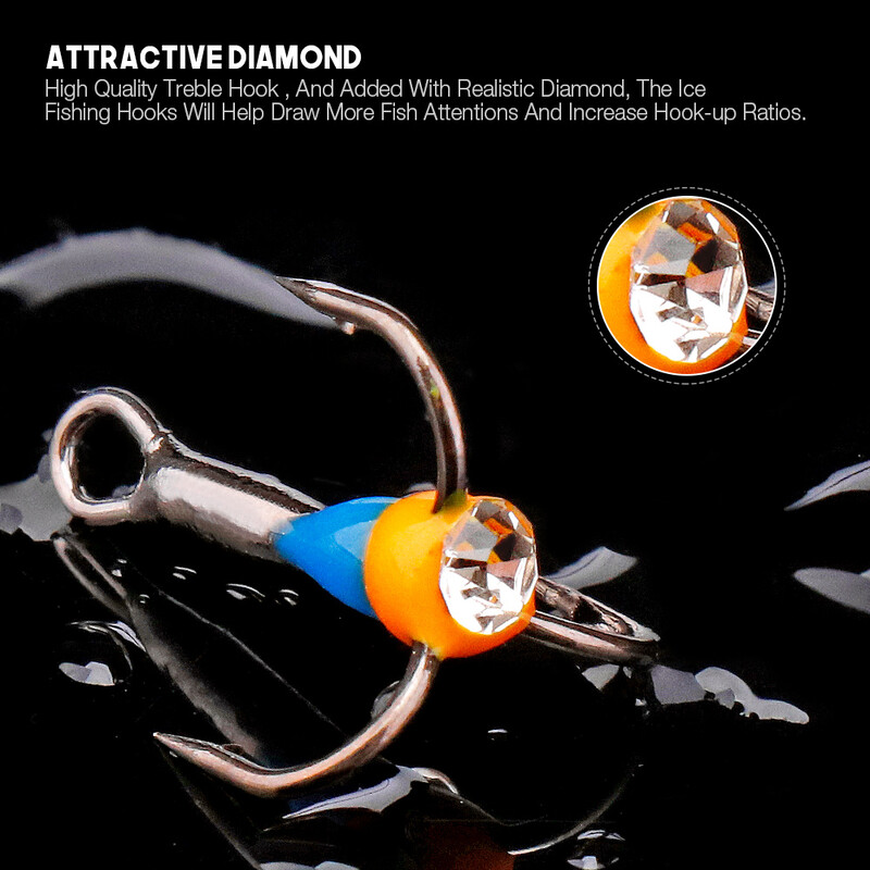 VTAVTA 5vnt./Dėžutė 8# 10# 12# 14# Žieminės žūklės kabliukai Didelės anglies plieno kabliukai Balansuotojams Poledinės žiemos žūklės reikmenys