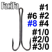 20 buc Cârlig dublu cu tijă lungă Cârlig de pescuit fără buruieni Legarea muștelor Cârlig dublu pentru cârlig de bass cârlig de pescuit dispozitiv de pescuit pentru momelă moale