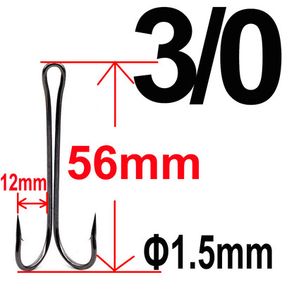 20 buc Cârlig dublu cu tijă lungă Cârlig de pescuit fără buruieni Legarea muștelor Cârlig dublu pentru cârlig de bass cârlig de pescuit dispozitiv de pescuit pentru momelă moale