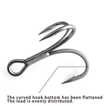 BKK 6066-3X-NP Triple Hook BT662-UA Triple Fishing Hook 2# - 16# UltraAntirust Fishhook for Saltwater Freshwater Fishing