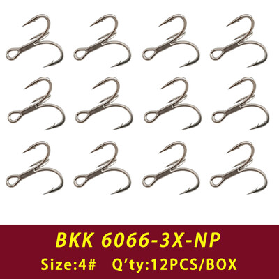 BKK 6066-3X-NP Treble Hook BT662-UA hármas horgász horgok 2# - 16# UltraAntirust horgászhorog sósvízi édesvízi horgászathoz