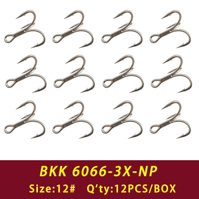 BKK 6066-3X-NP Treble Hook BT662-UA hármas horgász horgok 2# - 16# UltraAntirust horgászhorog sósvízi édesvízi horgászathoz