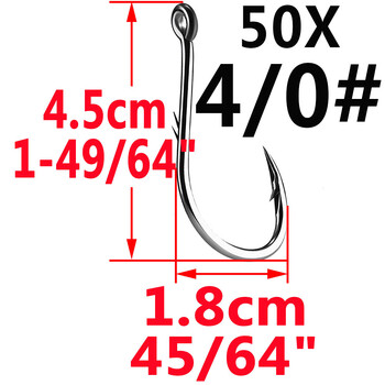 50 τμχ Iseama Circle Carp Eyed Fishing Hook Μέγεθος 12 9 6 4 1 1/0 2/0 3/0 4/0 5/0 Ring Eye Japan Fishhook