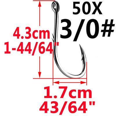 50 komada Iseama Circle Carp Eyed udica za ribolov Veličina 12 9 6 4 1 1/0 2/0 3/0 4/0 5/0 Japanska udica s prstenastim okom