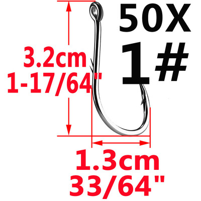 50 komada Iseama Circle Carp Eyed udica za ribolov Veličina 12 9 6 4 1 1/0 2/0 3/0 4/0 5/0 Japanska udica s prstenastim okom