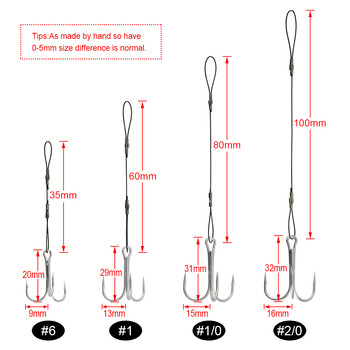 Spinpoler 3 τμχ Stinger Rig Leader Jig Hook με γάντζο πρίμων από ανοξείδωτο ατσάλι Μαλακό δόλωμα Γλυκό νερό αλμυρό νερό μπάσο λούτσων