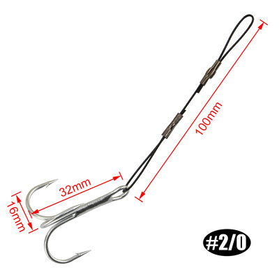 Spinpoler 3 vnt Stinger Rig Leader Jig Kabliukas su Treble Kabliu Nerūdijančio plieno linija Minkštas masalas Gėlo vandens sūraus vandens ešerių lydekos reikmenys