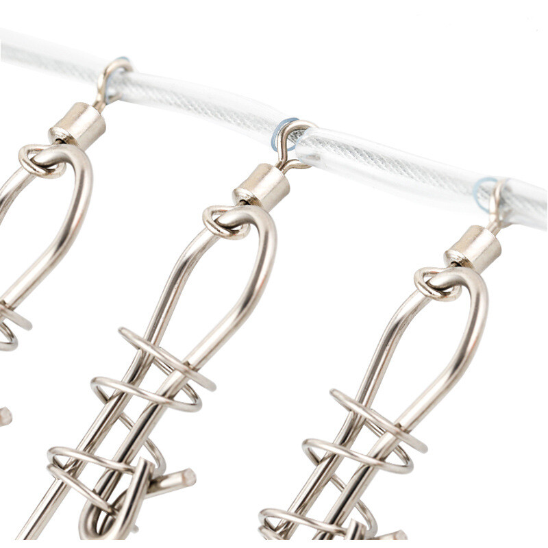 Nerūdijančio plieno žvejybos užraktas 5 m lyno sagtis gyva žuvies užrakto diržas žvejybos stringer valdiklio reikmenų priedai