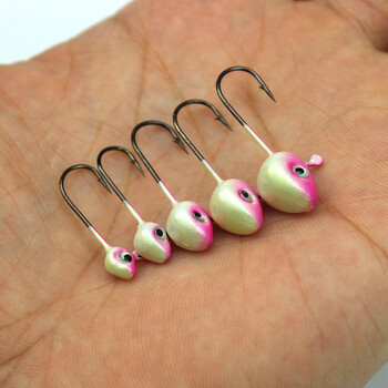 Fishing Lure Jig Fish Head Hook 1g/2g/3g/4g/5g Mini Jigs Artificial Lure Match Worm Grub