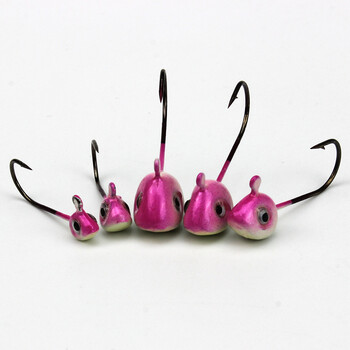 Fishing Lure Jig Fish Head Hook 1g/2g/3g/4g/5g Mini Jigs Artificial Lure Match Worm Grub