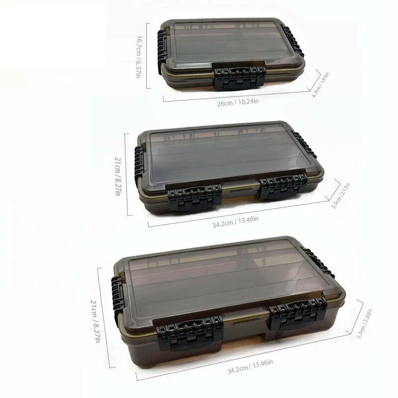 Didelės talpos vandeniui atspari žvejybos reikmenų dėžė Žvejybos reikmenys Įrankių laikymo dėžutė Žuvies kabliukas netikro masalo laikymo dėžutė žvejybos reikmenys