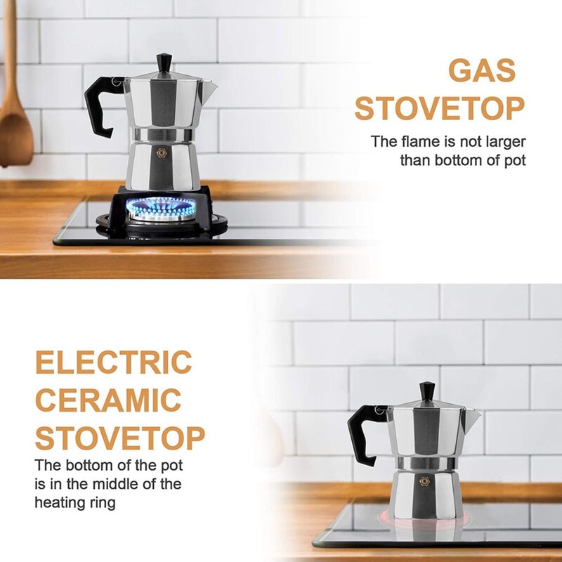 Alumīnija kafijas tējkanna mājsaimniecības itāļu astoņstūra Moka kafijas tējas kanna Birojs Mājas ceļojumi āra kempings galda piederumi