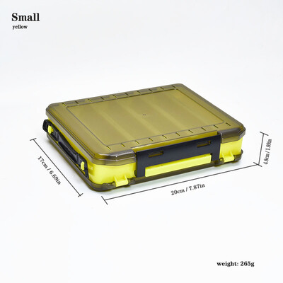 Obojstranná krabička na rybárske náčinie, rybárske príslušenstvo, úložné boxy na náradie, rybárske háčiky, návnady, falošné boxy na návnady na kapry