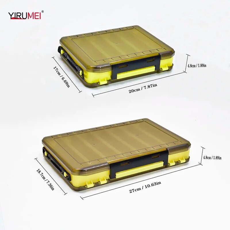 Obojstranná krabička na rybárske náčinie, rybárske príslušenstvo, úložné boxy na náradie, rybárske háčiky, návnady, falošné boxy na návnady na kapry