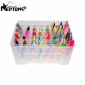 Nauja 40 tinklelių plastikinė žvejybos reikmenų dėžutė su pamušalu dėžė Webfoot Octopus Egi Storage Organizer Box Squid Jig Hard Lure Sea Tool Case