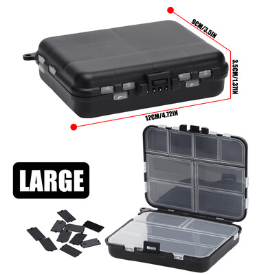 Žvejybos reikmenų jaukų laikymo dėžutės, nešiojamas dvipusis masalų kabliukų laikiklis, mini komunalinių masalų žvejybos dėžutė