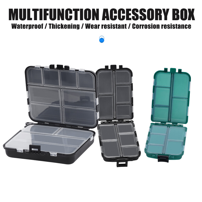 Žvejybos reikmenų jaukų laikymo dėžutės, nešiojamas dvipusis masalų kabliukų laikiklis, mini komunalinių masalų žvejybos dėžutė