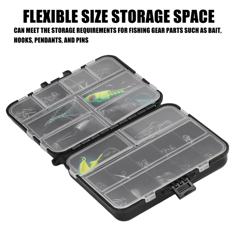 Žvejybos reikmenų jaukų laikymo dėžutės, nešiojamas dvipusis masalų kabliukų laikiklis, mini komunalinių masalų žvejybos dėžutė