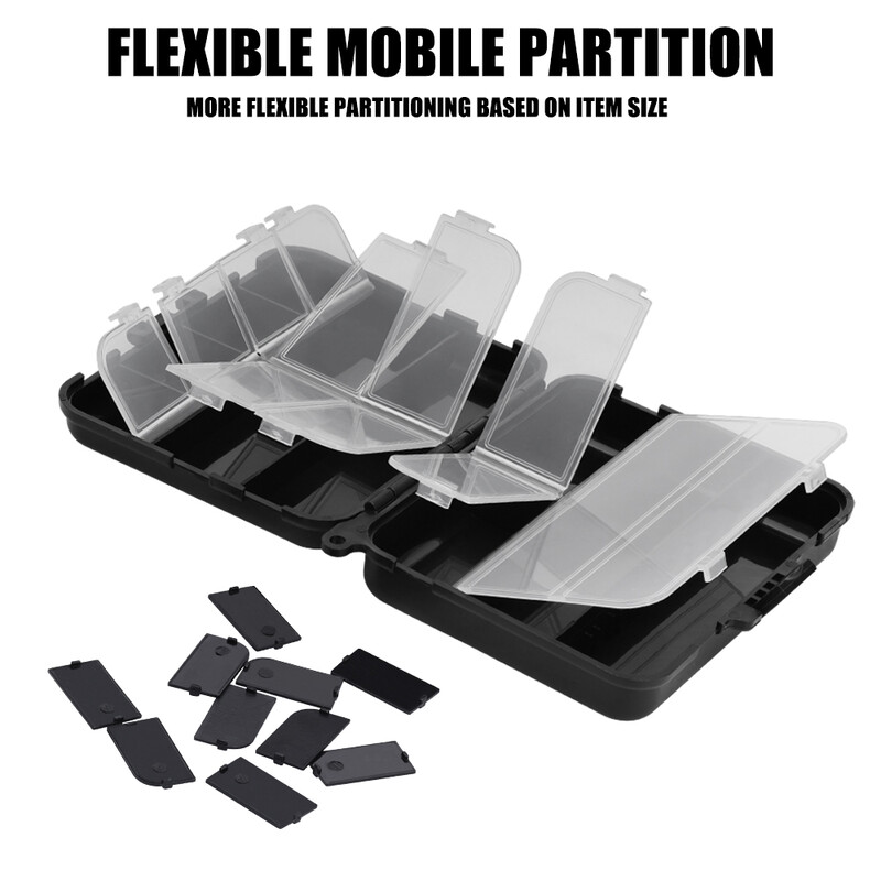 Žvejybos reikmenų jaukų laikymo dėžutės, nešiojamas dvipusis masalų kabliukų laikiklis, mini komunalinių masalų žvejybos dėžutė