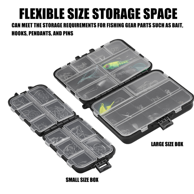 Žvejybos reikmenų jaukų laikymo dėžutės, nešiojamas dvipusis masalų kabliukų laikiklis, mini komunalinių masalų žvejybos dėžutė