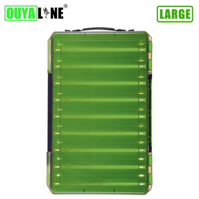 OUYALINE didelės saugojimo dvipusės masalų kabliukų dėžės Žvejybos reikmenų dėžutės jaukų jaukų konteinerių laikymo dėklas Žvejybos priedai