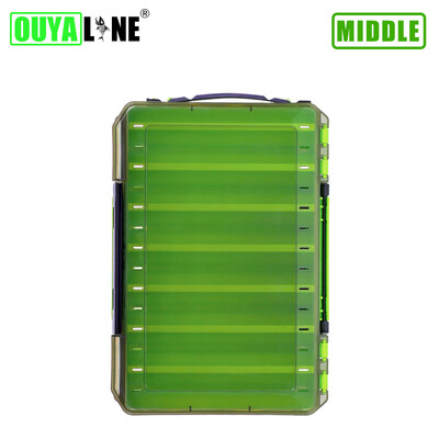 OUYALINE didelės saugojimo dvipusės masalų kabliukų dėžės Žvejybos reikmenų dėžutės jaukų jaukų konteinerių laikymo dėklas Žvejybos priedai