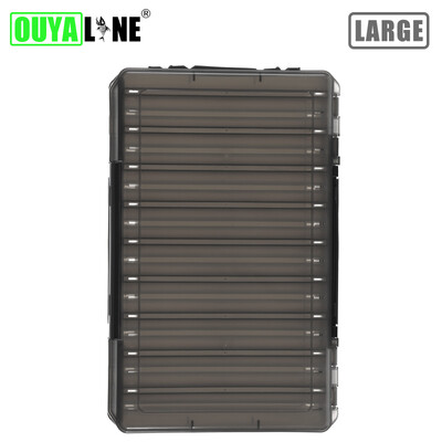 OUYALINE didelės saugojimo dvipusės masalų kabliukų dėžės Žvejybos reikmenų dėžutės jaukų jaukų konteinerių laikymo dėklas Žvejybos priedai