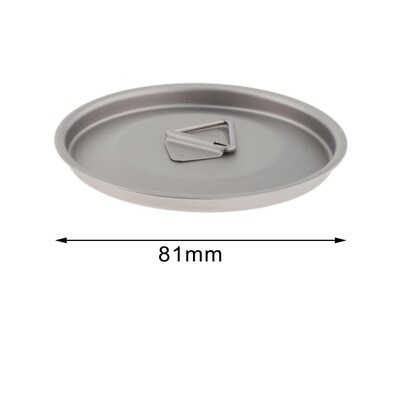 Titano lauko puodelio dangtelis Virtuvės reikmenys Maisto ruošimas Stovyklavietės puodo dangtis Stalo reikmenys Geriamojo pieno puodeliai Dangtis turistams žygiams piknikui