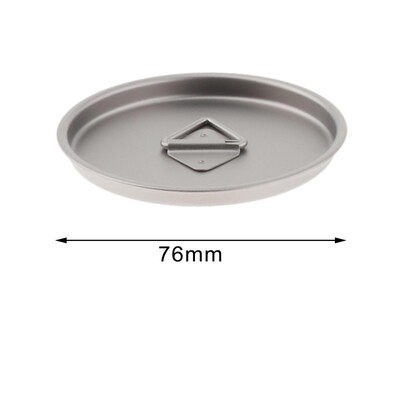 Titano lauko puodelio dangtelis Virtuvės reikmenys Maisto ruošimas Stovyklavietės puodo dangtis Stalo reikmenys Geriamojo pieno puodeliai Dangtis turistams žygiams piknikui